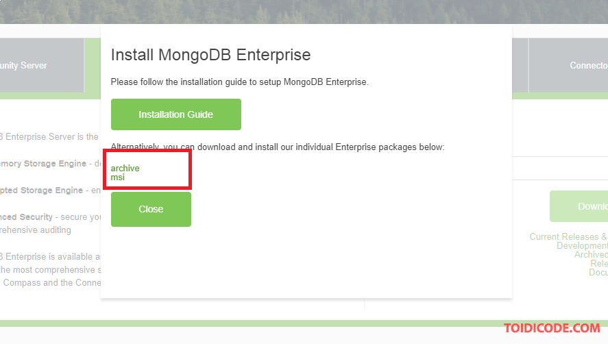 Cài đặt mongoDB