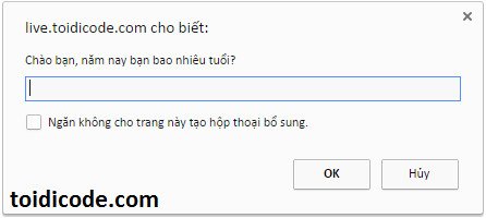 prompt trong javascript